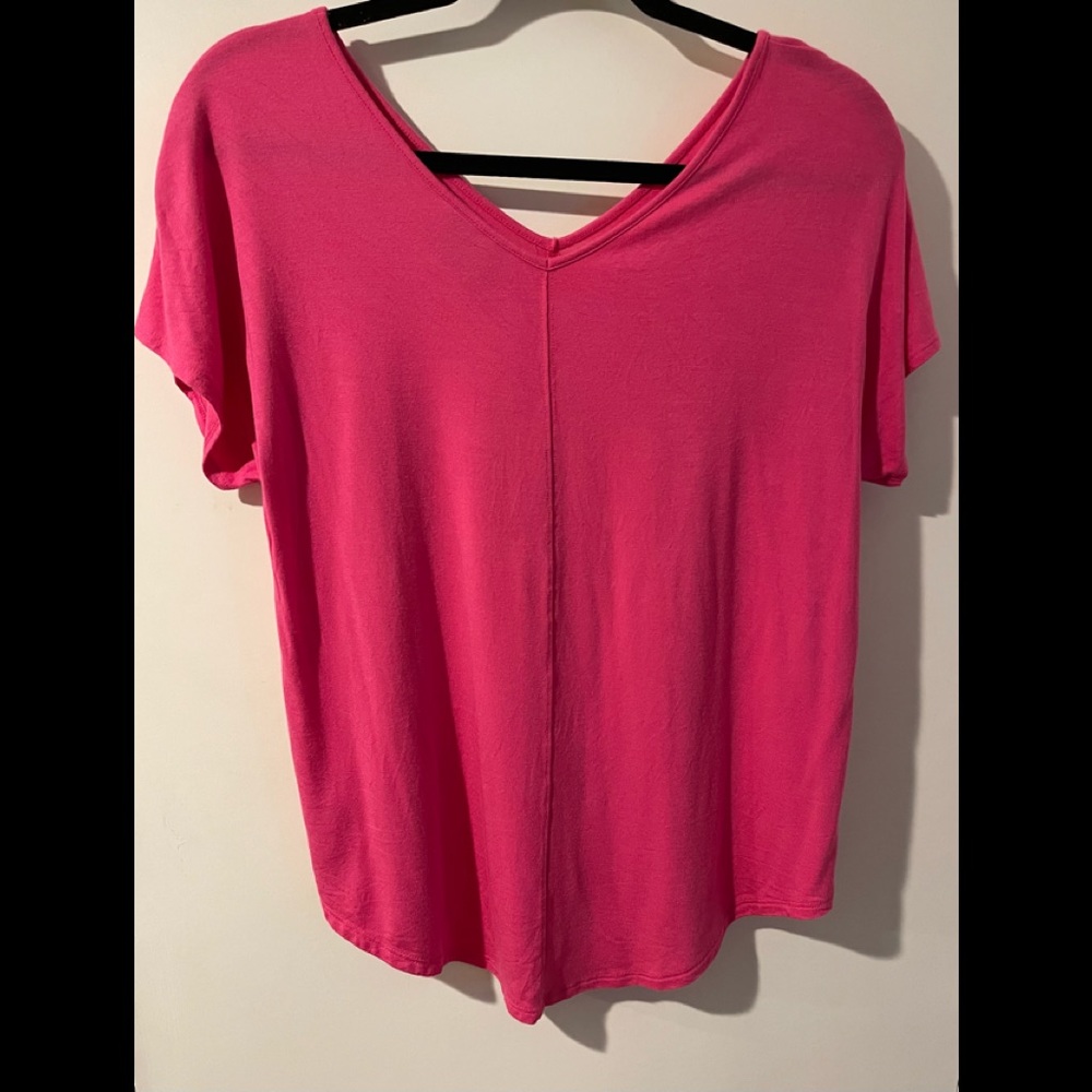 Paraphrase Hot Pink with V-neck and back.